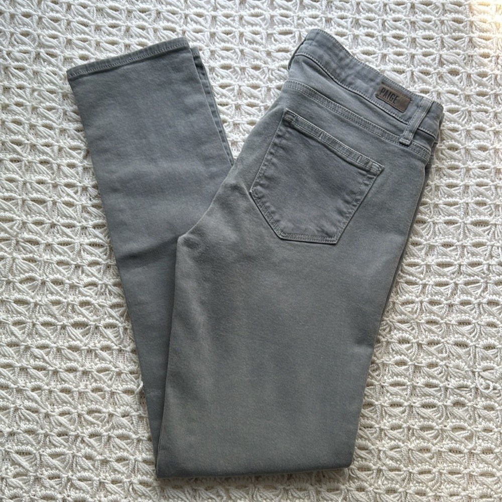Paige Skyline Ankle Peg Cloud Cover Low Rise Skinny Jeans